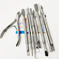 Pince à cuticules double extrémité en acier inoxydable, pousse-cuticules, coupe-ongles, outils de manucure réutilisables pour les ongles des doigts, des orteils et le nail art