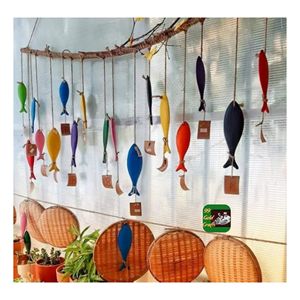 Sculpture de poisson en bois écologique, faite à la main, pour la décoration nautique de la maison, salon, bureau et cadeau de Feng Shui - Product Image 3