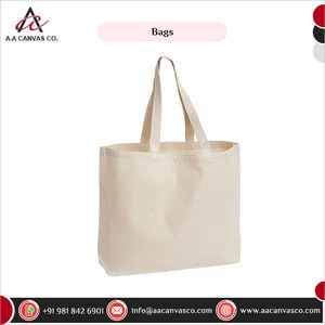 Sacs de courses en toile couleur crème, tendance et de qualité fiable, avec logo personnalisé, offerts par un revendeur agréé, en gros. - Product Image 2