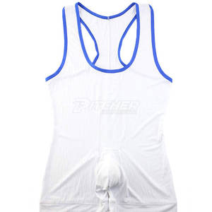 Venta caliente Nuevo diseño Respetuoso con el medio ambiente Ligero Correa ajustable Camiseta de lucha con impresión de logotipo personalizado digital - Product Image 5