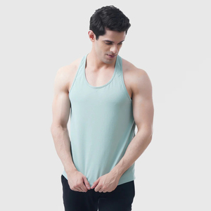 2024 OEM Custom Logo Plus Size Men's Bodybuilding <b>Stringer</b> Gym Workout <b>Vest</b> Breathable Washed Technique Tank Top - Product Image 1