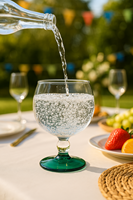 Gobelets à cocktail ovales durables, réutilisables, écologiques, en verre borosilicate, verres à shot transparents soufflés à la main pour