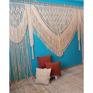 Telón de Fondo Grande de Macramé Estilo Boho Chic para Bodas y Eventos, Decoración de Pared Bohemia para Fiestas - Product Image 1