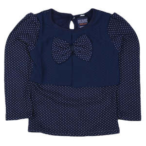 Camiseta de manga larga para niñas - Azul marino - Product Image 1