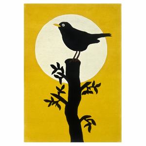 Tapis traditionnel de designer moderne fait à la main en coton tufté à la main Ensembles de tapis de taille personnalisée abstraite jaune écologique de haute qualité - Product Image 4