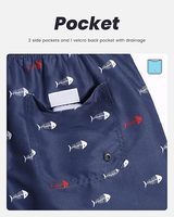 Trajes de Baño para Hombre de Secado Rápido con Estampado Divertido, ODM OEM, Tela de Malla, Protección UV, Elástico en las Rodillas y Cintura Elástica