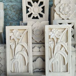 Escultura Natural Hecha a Mano, Relieve de Pared de Piedra de Bali, Tallado a Mano, Arte Moderno, Diseño Personalizado para Villa, Hotel, Hogar - Product Image 5