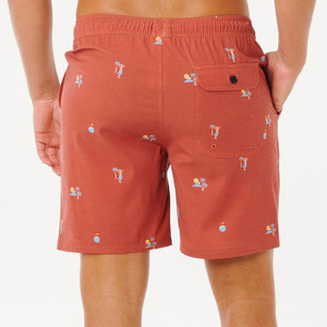 Shorts de Baño de Lona para Hombre, Diseño Personalizado al por Mayor, Patrón Sólido, Logotipo, Transpirables, con Cordón, Impermeables, para Playa y Surf - Product Image 3