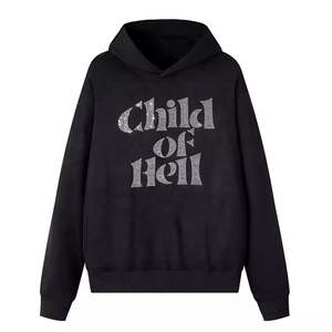 Qualité supérieure Dernière conception Hommes Conception personnalisée Streetwear Nouvelle arrivée Zipper Hommes Strass Hoodies Sweatshirts Vêtements d'hiver - Product Image 1