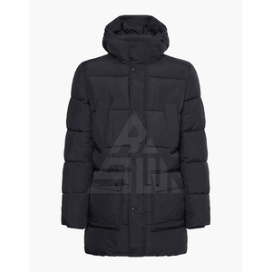 Nueva Chaqueta de Plumón Acolchada para Hombre, Elegante, Cálida, para Invierno, de Alta Calidad, con Cuello Alto, Logotipo Frontal y Capucha - Product Image 4