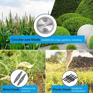 Tondeuse à gazon électrique sans fil 21V avec 2 batteries rechargeables, qualité industrielle, moteur 4 temps pour la coupe de l'herbe - Product Image 3