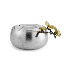 Traditional brass finish metal dates bowl for serving dry fruits <b>sweets</b> and snacks during special occasions - Product Image 5