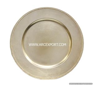 Assiettes de présentation noires mates, nouveau design élégant, décoration de luxe, meilleure qualité, vente en gros, vaisselle plaquée - Product Image 6