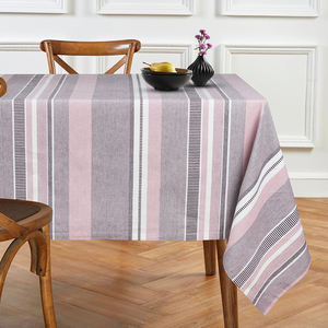 Gran oferta 100% algodón textil para el hogar tamaños personalizados mantel raya púrpura 90x90cm técnica tejida - Product Image 1