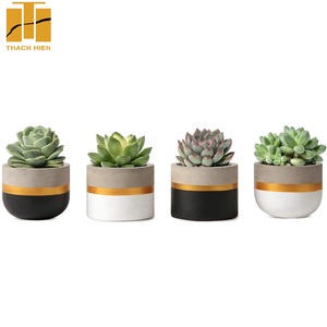 CEMENT POTS FLOWER POT HIGH QUALITY CYLINDER FIBER CLAY OUTDOOR CEMENT PLANT POTS THP