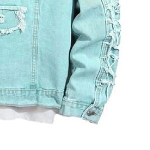2025 vente en gros hommes hiver Denim veste coupe-vent épais polaire chaud hommes mode décontracté col de fourrure veste Style de détresse - Product Image 6