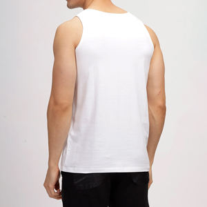 Camiseta sin mangas de algodón puro 100% para hombre, de punto transpirable, de manga corta, holgada, de gran tamaño, estilo informal con diseño de cuello sin mangas - Product Image 4