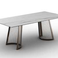 Table à manger pliante de qualité supérieure pour l'extérieur, finition marbre contemporaine, 100% fabriquée en Italie, VF HOME DECOR, exclusive pour les hôtels