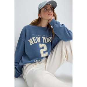 Sudadera Oversize con Efecto Desteñido, 100% Algodón - Product Image 3