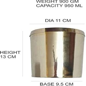 KANSA Récipient alimentaire 1 litre en métal bronze petite et grande capacité stockage et organisation à domicile - Product Image 3