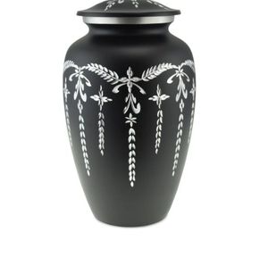 Urne de crémation en aluminium avec guirlande gravée pour cendres Urne de crémation pour adultes la plus vendue - Product Image 6