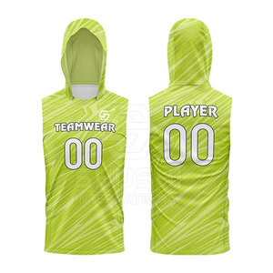 Secado rápido transpirable rendimiento deportes hombres 7on7 bandera fútbol sin mangas Sudadera con capucha de talla grande adulto personalizado - Product Image 1