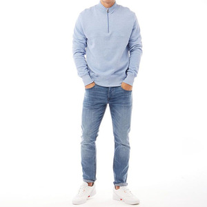 Fabricant haut de gamme vierge Streetwear Essentials Sweat-shirt à capuche léger en éponge française pour hommes avec impression de fermeture éclair 3/4 - Product Image 3