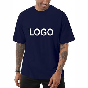 Camiseta extragrande de tela de algodón 100% de alta calidad 250 Gsm de lujo en blanco de peso pesado Unisex para hombres con serigrafía personalizada - Product Image 3