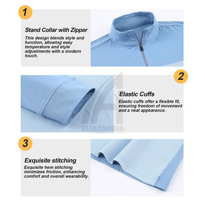 เสื้อกอล์ฟผู้ชายแบบสวม น้ำหนักเบา ระบายอากาศได้ดี ซิป ¼  ชุดกีฬา เสื้อกอล์ฟแบบสวม โดย Alexandria Industries - Product Image 5