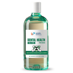 Vente chaude OEM/ODM 1Ltr étiquette pour animaux de compagnie marque privée prix de gros produit d'haleine pour chien frais qui défend contre la plaque et le tartre - Product Image 1