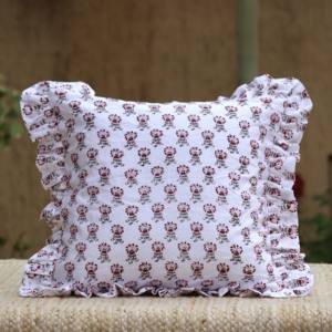 Funda de Almohada Decorativa de Lujo Moderna, Lavable y Extraíble, de Algodón Puro, con Diseño Floral y Volantes, Estilo Occidental - Product Image 1