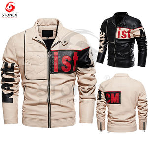 El mejor material de bajo precio Chaqueta de cuero de moda y ropa de calle de cuero para hombres con el artículo más vendido. - Product Image 5