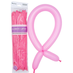 Globos de látex Party Love 260s rosa, paquete de 50 unidades para decoración - Product Image 2