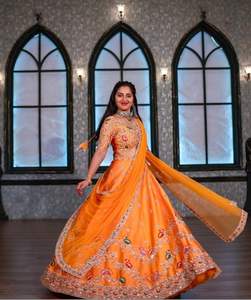Wholesale Supply Chinon <b>Lehenga</b> Choli Designer Indian Wedding Wear And Dupatta for <b>Women</b> Available for Export Price - Product Image 3