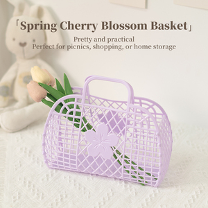 Cesta de Mano Plegable de Plástico Suave y Moderna para la Playa, Cesta de Almacenamiento, Cesta de Compras para Viajes <span class=keywords><strong>al</strong></span> Aire Libre, Picnics y Playa - Product Image 1