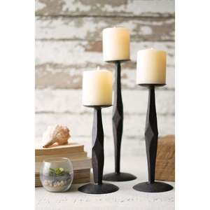 Bougeoir en métal au design de qualité supérieure de qualité supérieure enduit de poudre noire fini forme et taille personnalisées utilisation dans la maison hôtel - Product Image 4