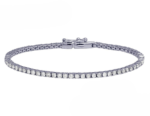 Custom Made Women's Trendy Lab Created 4.5 CT Moissanite Diamond Charm <b>Bracelets</b> Gold Plated Gift <b>for</b> Wedding Engagement - Product Image 1