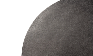 Mesa de Centro de Aluminio de Estilo Real Elegante, Acabado Negro Mate, Tapa Redonda, Altura Baja, para Sala de Estar y Dormitorio - Product Image 4