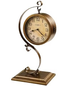 Decorative Contemporary Blue Finished Metal Table <b>Clock</b> Home Office School Table Decor Usage - Product Image 4