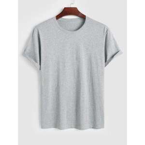 เสื้อยืดผู้ชายสีทึบเสื้อยืดผ้าฝ้ายใส่สบายคุณภาพเยี่ยมเสื้อยืดลำลองทำจากผ้าฝ้าย100% อินเดียสำหรับใช้ในชีวิตประจำวัน - Product Image 5