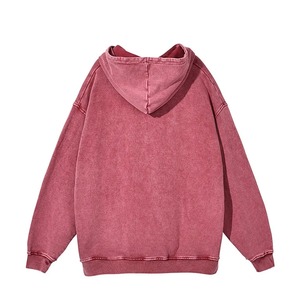 Vente en gros d'usine quantité minimale de commande bas Logo personnalisé 100% coton sweat à capuche lourd unisexe épaule tombante vintage lavage à l'acide sweats à capuche pour hommes - Product Image 6