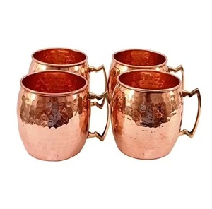 Best Selling Pure Copper <b>Moscow</b> <b>Mule</b> <b>Mugs</b> Hammered Finished Barrel <b>Mugs</b> Easy Grip Multiple Drinking Purpose <b>Mugs</b> - Product Image 4