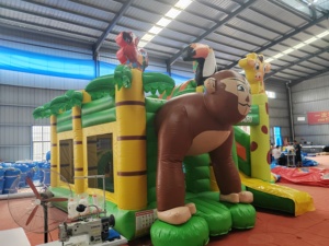 Castillo Inflable Comercial con Tobogán, de PVC, para Exteriores, Brincolín, Combo de Juegos, Equipo para Parques de Diversiones - Product Image 3