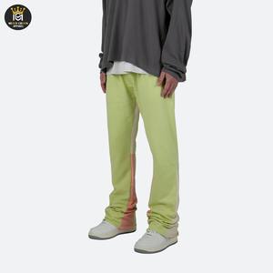 Ropa deportiva de invierno de tendencia para hombre, pantalones de chándal acampanados de algodón pesado con tela de lona de rizo apilada de cintura alta - Product Image 3