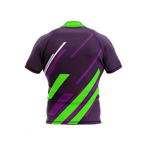 Ensemble de maillot de rugby imprimé en polyester grande taille, personnalisable avec logo d'équipe et numéro de joueur, vêtements de sport respirants et anti-humidité - Product Image 4