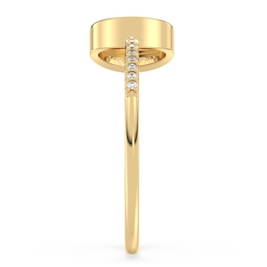 Anillos de Moissanita de Corte Ovalado de 0.4 Quilates en Oro Amarillo de 14 Quilates de Diseño Original REYES, Regalo de Aniversario de Boda para Mujer, Joyería Fina para Ella - Product Image 5