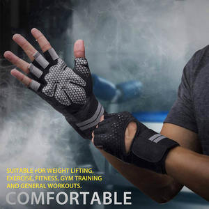 Guantes deportivos ligeros de medio dedo para hombre de alta calidad, diseño personalizado, ropa de gimnasio para levantamiento de pesas, función antideslizante - Product Image 4