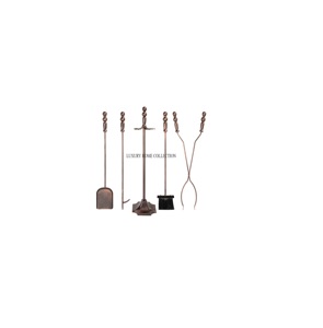 Rust-resistant high-performance metal fire pit tools with heat-resistant coating and comfortable wooden handles for grip - Product Image 1