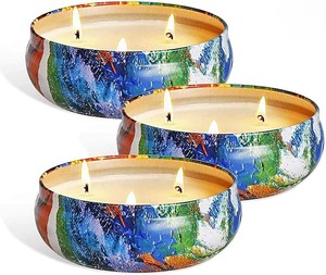 Customized Luxury Round Metal Candle <b>Jar</b> with Lid For Home <b>Decor</b> Wedding Parties Festivals - Product Image 4