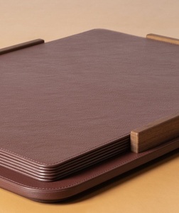 Posavasos de cuero PU de transferencia de calor de estilo clásico, alfombrilla aislante para taza de té y café con sublimación, Mantel Individual cuadrado en blanco - Product Image 3